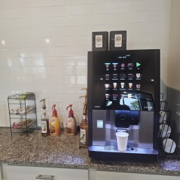 coffee bar in clubhouse