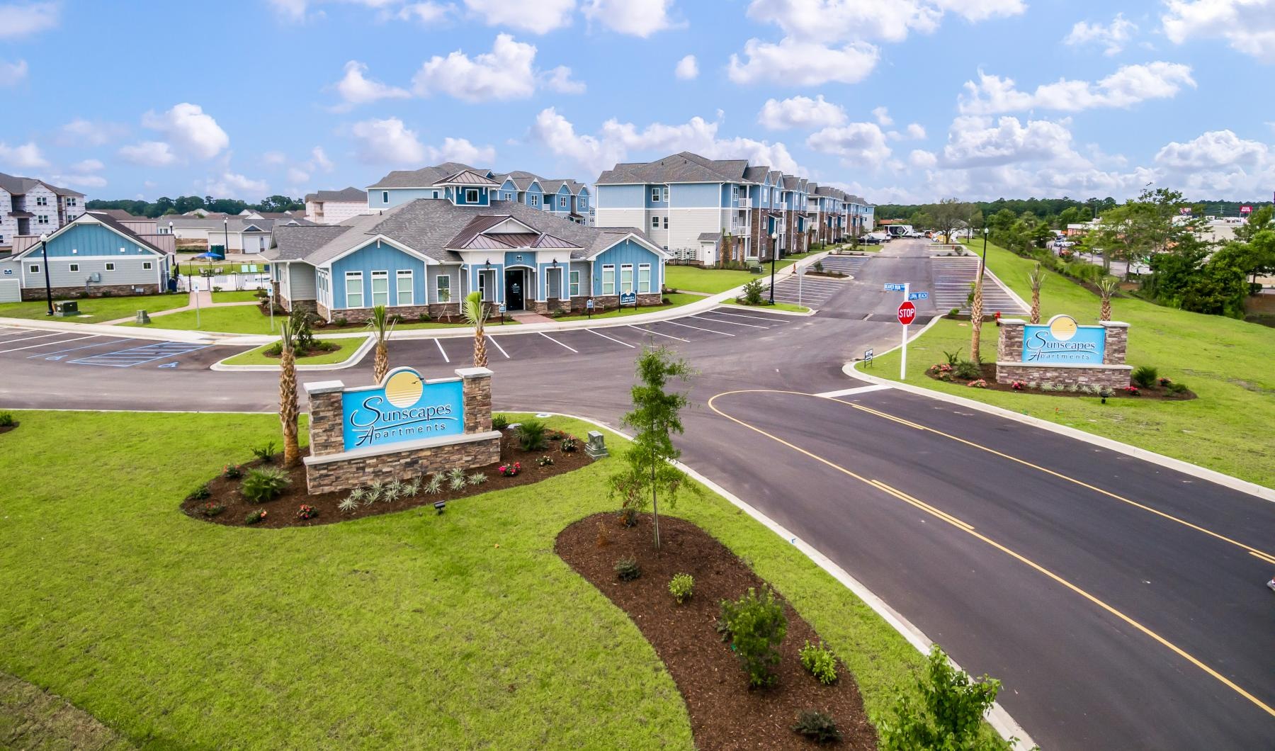 a road with houses along it